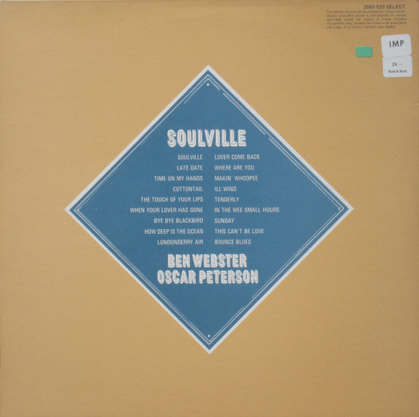 Ben Webster And Oscar Peterson : Soulville (2xLP, Comp, RE)