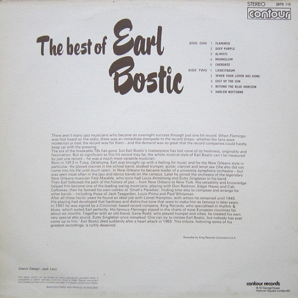 Earl Bostic : The Best Of Earl Bostic (LP, Comp)