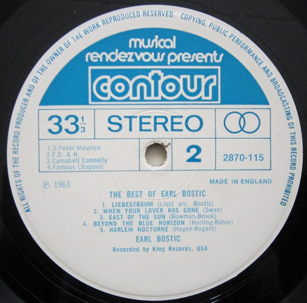 Earl Bostic : The Best Of Earl Bostic (LP, Comp)