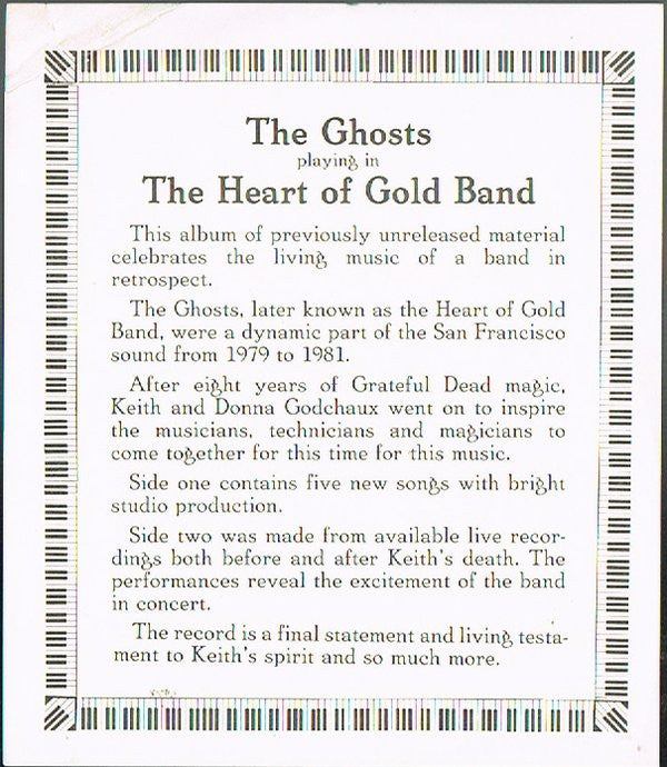 The Ghosts, The Heart Of Gold Band : Playing In The Heart Of Gold Band (LP, Album)