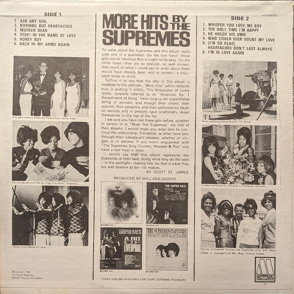 The Supremes : More Hits By The Supremes (LP, Album, Roc)