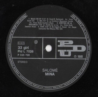Mina (3) : Salomè (2xLP, Album, Gat)