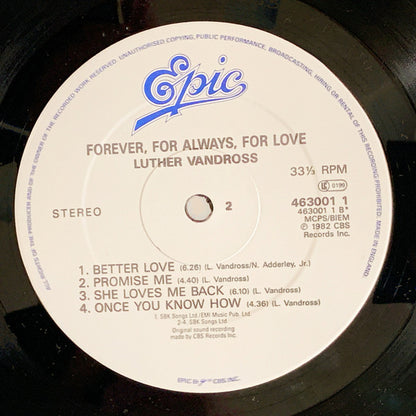 Luther Vandross : Forever, For Always, For Love (LP, Album, RE)