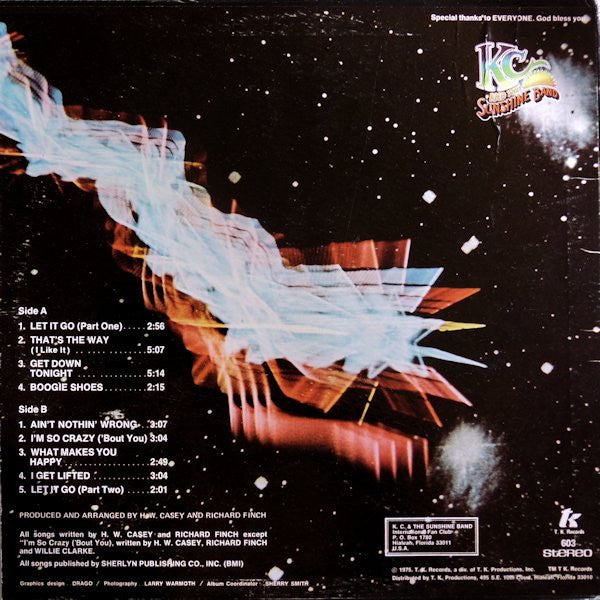 KC & The Sunshine Band : KC And The Sunshine Band (LP, Album, Pro)