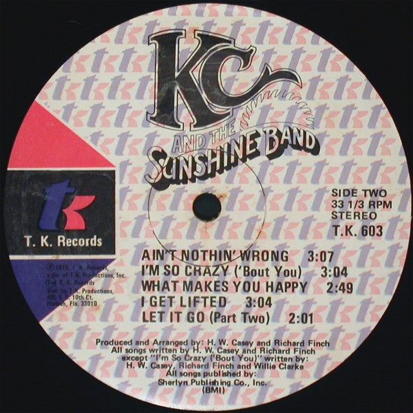 KC & The Sunshine Band : KC And The Sunshine Band (LP, Album, Pro)