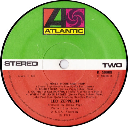 Led Zeppelin : Untitled (LP, Album, RP, Gat)