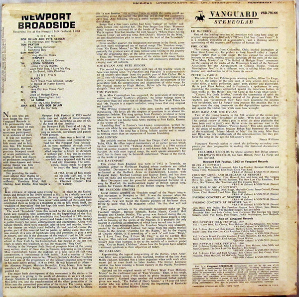 Various : Newport Broadside (LP, Album, Club, RE, Pre)