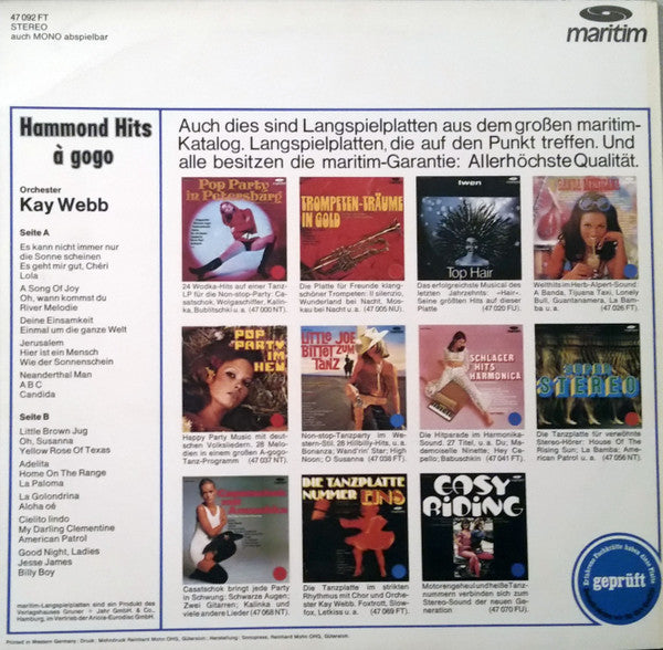 Orchester Kay Webb : Hammond Hits À Gogo (LP, Album)