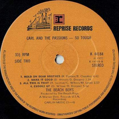 The Beach Boys : Carl And The Passions – "So Tough" (LP, Album)