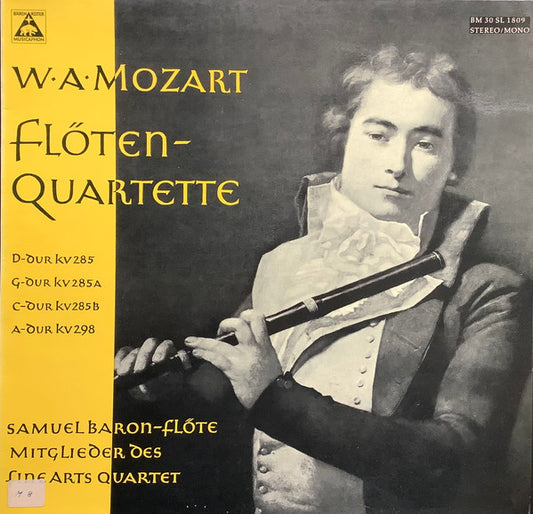 Wolfgang Amadeus Mozart, Samuel Baron, The Fine Arts Quartet : Flötenquartette (LP)