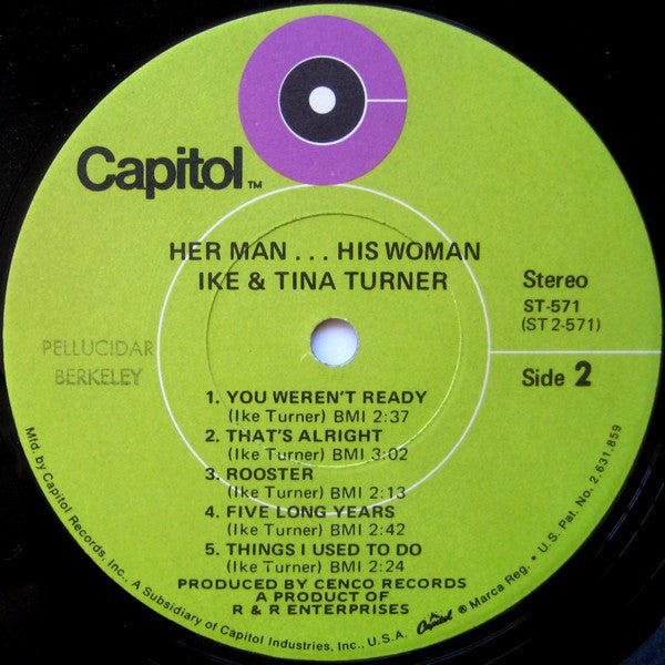 Ike & Tina Turner : Her Man... His Woman (LP, Album, RE)