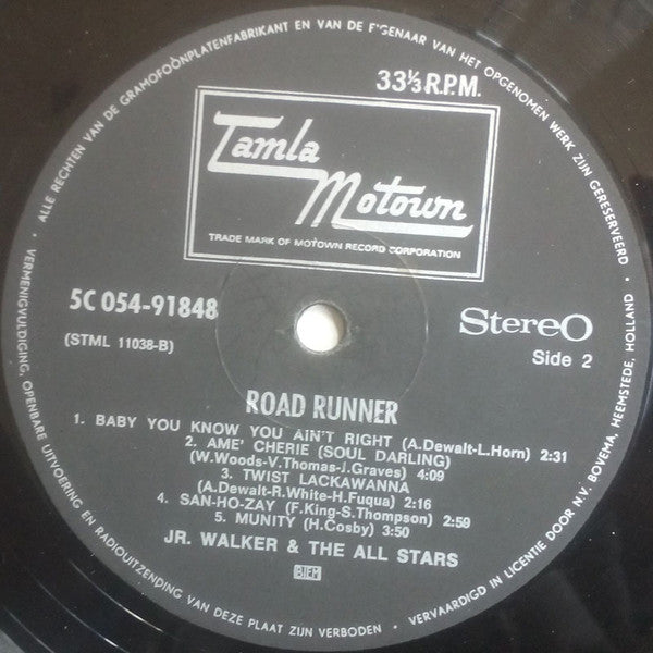 Junior Walker & The All Stars : Road Runner (LP, Album, RE)