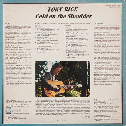 Tony Rice : Cold On The Shoulder (LP, Album)