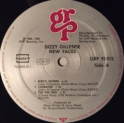 Dizzy Gillespie : New Faces (LP, Album)