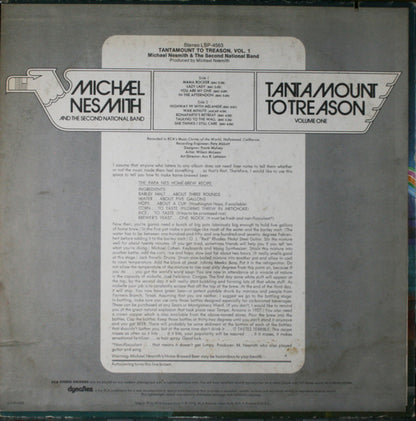 Michael Nesmith & The Second National Band : Tantamount To Treason Volume One (LP, Album, Ind)