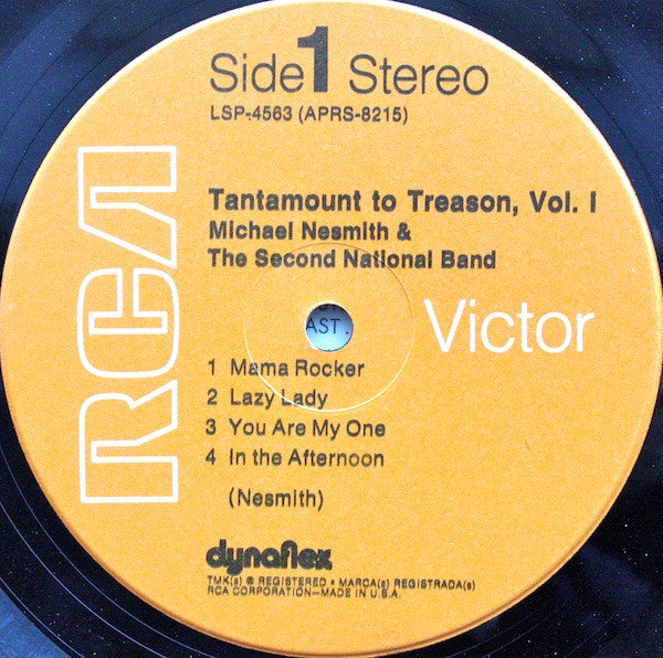 Michael Nesmith & The Second National Band : Tantamount To Treason Volume One (LP, Album, Ind)