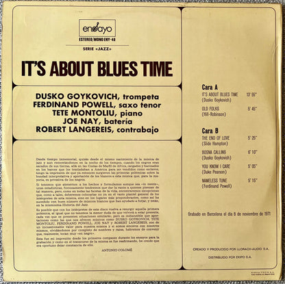 Dusko Goykovich, Ferdinand Povel, Tete Montoliu, Joe Nay, Rob Langereis : It's About Blues Time (LP, Album)