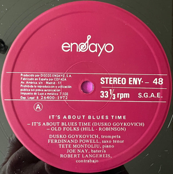 Dusko Goykovich, Ferdinand Povel, Tete Montoliu, Joe Nay, Rob Langereis : It's About Blues Time (LP, Album)