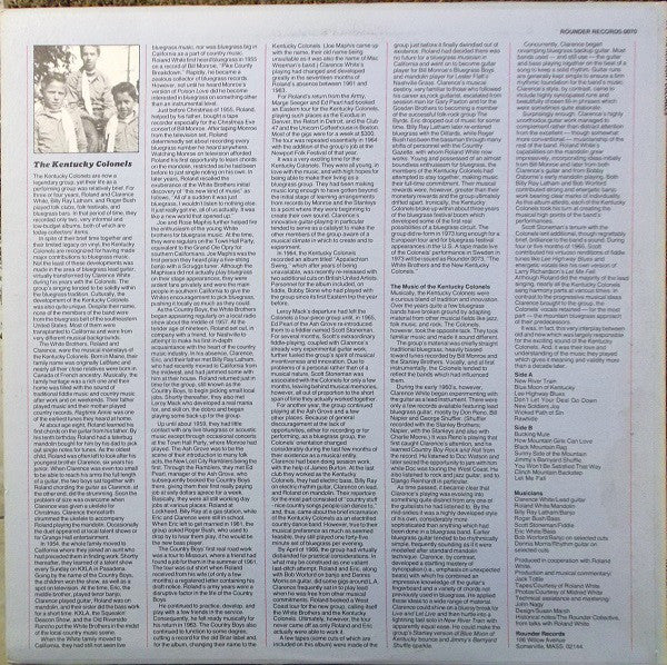 The Kentucky Colonels Feat. Roland White And Clarence White (2) : 1965-1966 (LP)