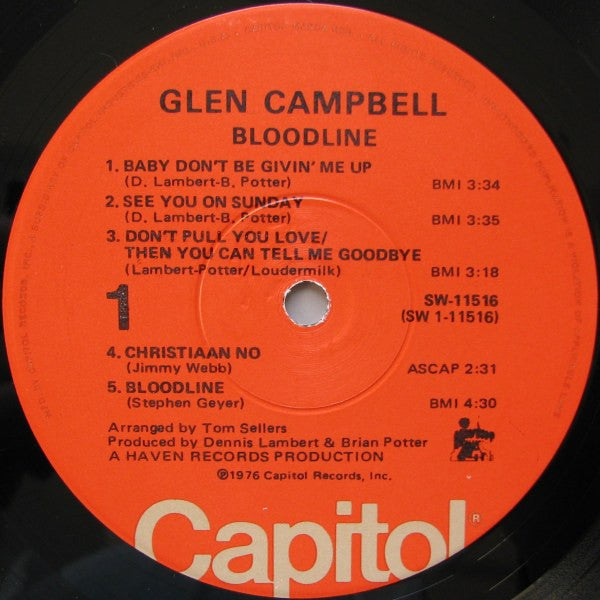 Glen Campbell : Bloodline (LP, Album, Win)