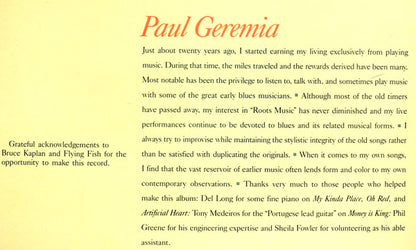 Paul Geremia : My Kinda Place (LP, Album)