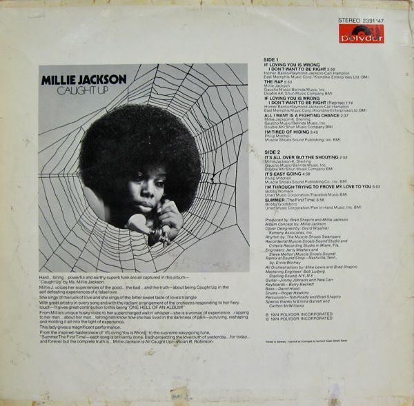 Millie Jackson : Caught Up (LP, Album)