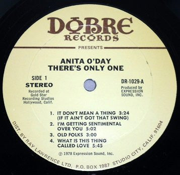 Anita O'Day : There's Only One... (LP, Album)