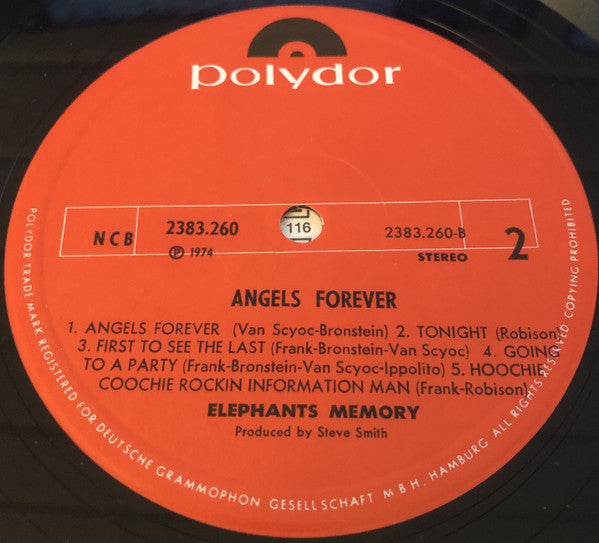Elephants Memory : Angels Forever (LP, Album)