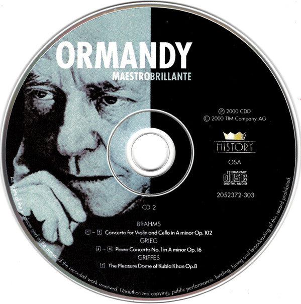 Eugene Ormandy - Pyotr Ilyich Tchaikovsky, Johannes Brahms, Edvard Grieg, Charles Griffes : Maestro Brillante (2xCD, Comp, RM)