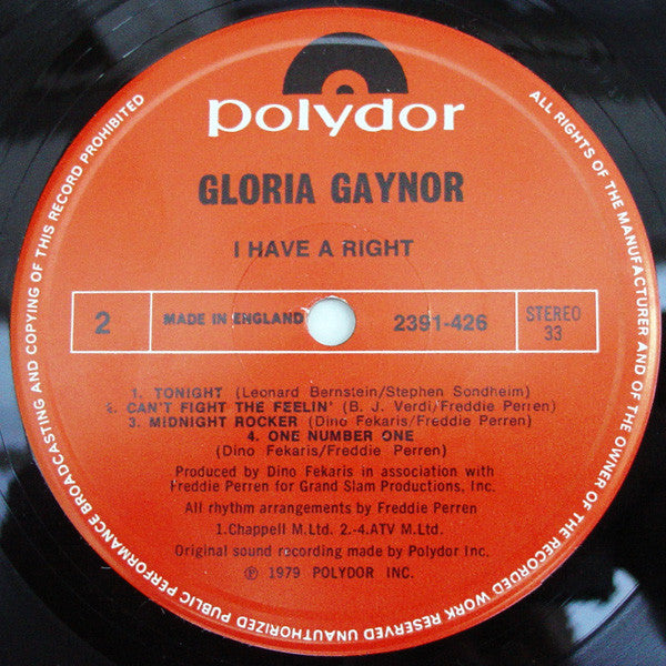 Gloria Gaynor : I Have A Right (LP, Album)