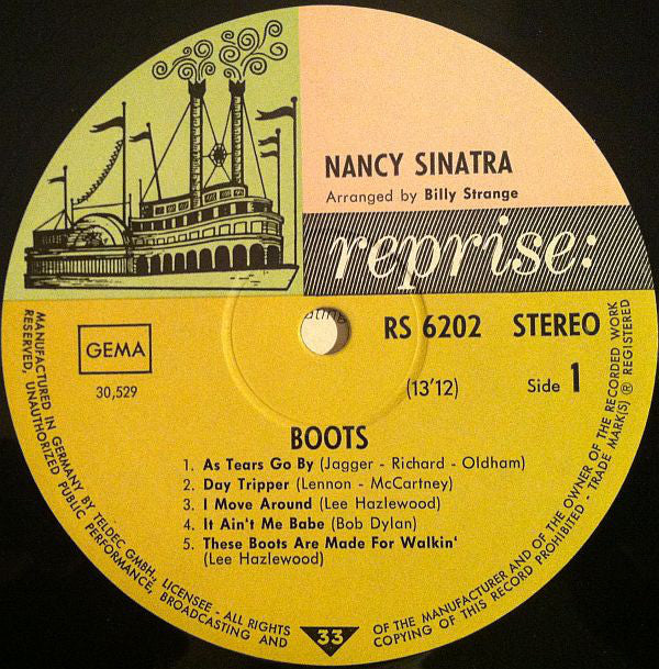 Nancy Sinatra : Boots (LP, Album)