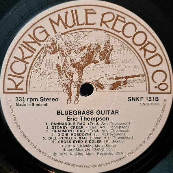 Eric Thompson (4) : Eric Thompson's Bluegrass Guitar (LP, Album)