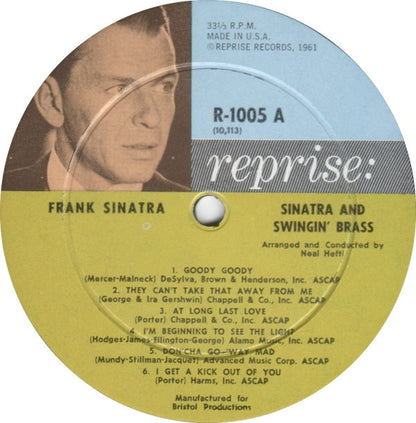 Frank Sinatra : Sinatra And Swingin' Brass (LP, Album, Mono, Gat)