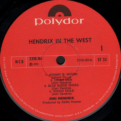 Jimi Hendrix : Hendrix In The West (LP, Album)