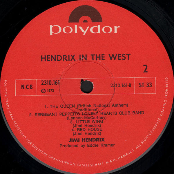 Jimi Hendrix : Hendrix In The West (LP, Album)