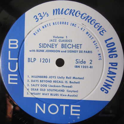 Sidney Bechet : Jazz Classics Volume 1 (LP, Album, Mono, RP)