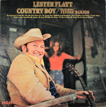 Lester Flatt : Country Boy (Featuring Feudin' Banjos) (LP, Album, Ind)