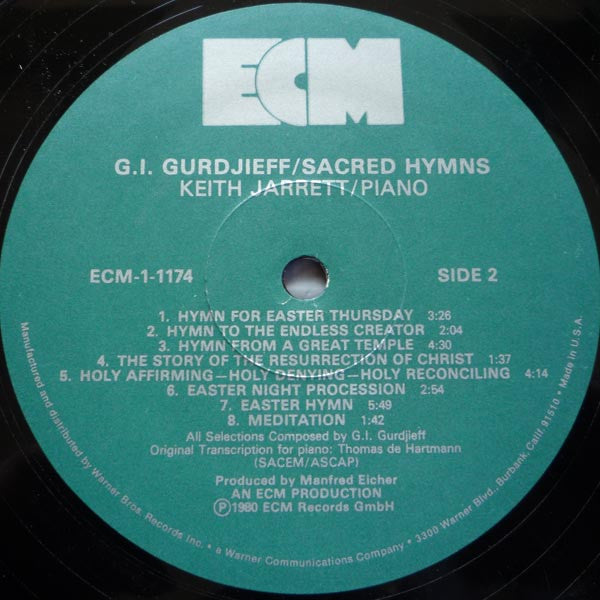 Georges Ivanovitch Gurdjieff - Keith Jarrett : Sacred Hymns (LP, Album)