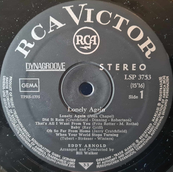 Eddy Arnold : Lonely Again (LP, Album)