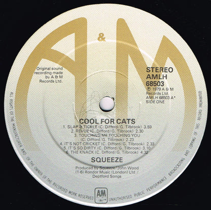 Squeeze (2) : Cool For Cats (LP, Album, Pin)