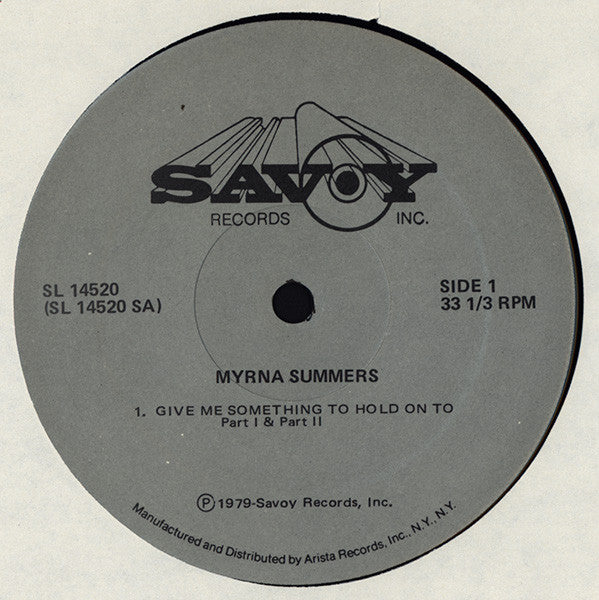 Myrna Summers & The Interdenominational Singers : Give Me Something To Hold On To (LP, Album)