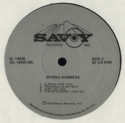 Myrna Summers & The Interdenominational Singers : Give Me Something To Hold On To (LP, Album)