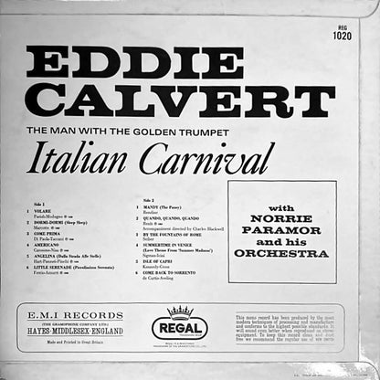 Eddie Calvert : The Man With The Golden Trumpet - Italian Carnival (LP, Comp, Mono)