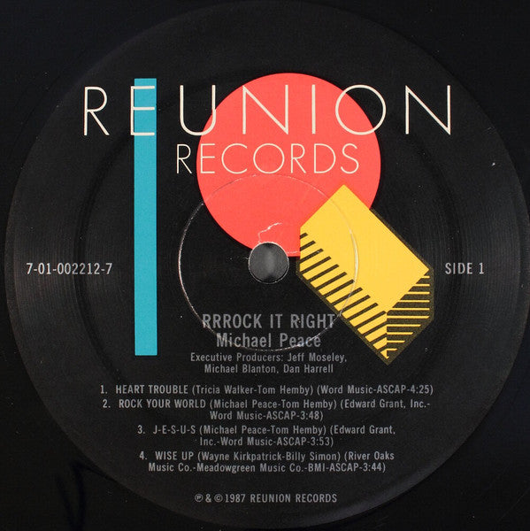 Michael Peace : RRRock It Right (LP, Album)