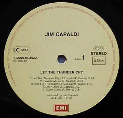 Jim Capaldi : Let The Thunder Cry (LP, Album)