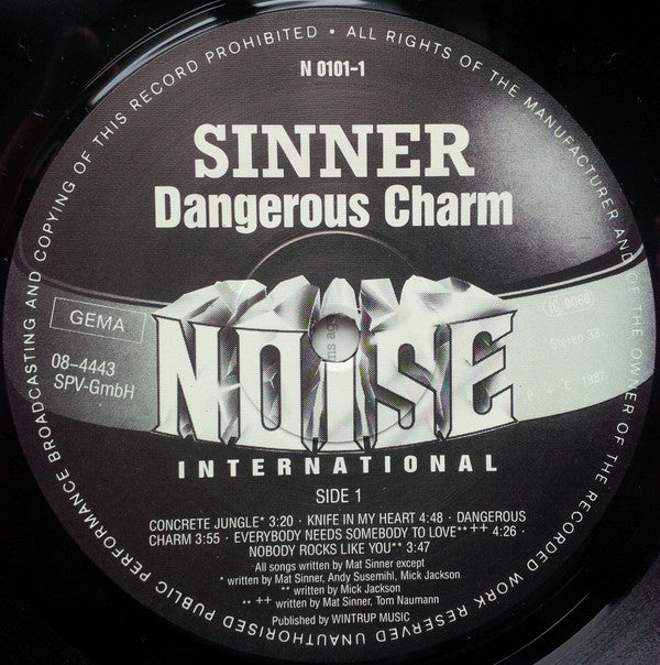 Sinner : Dangerous Charm (LP, Album)