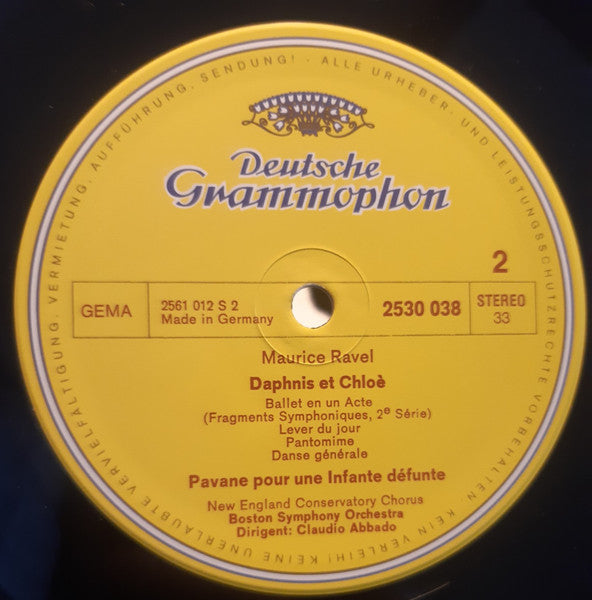 Claude Debussy / Maurice Ravel, Boston Symphony Orchestra ∙ New England Conservatory Chorus, Claudio Abbado : 3 Nocturnes »Nuages«, »Fêtes«, »Sirènes« / »Daphnis Et Chloé«, »Pavane« (LP, RE)