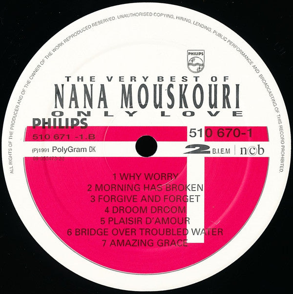 Nana Mouskouri : Only Love - The Very Best Of Nana Mouskouri (2xLP, Comp)