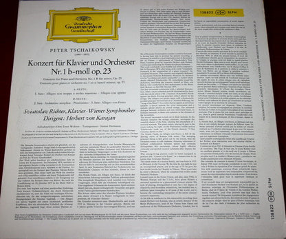 Pyotr Ilyich Tchaikovsky - Sviatoslav Richter, Herbert Von Karajan, Wiener Symphoniker : Konzert Für Klavier Und Orchester Nr. 1 B-Moll (LP, RE)