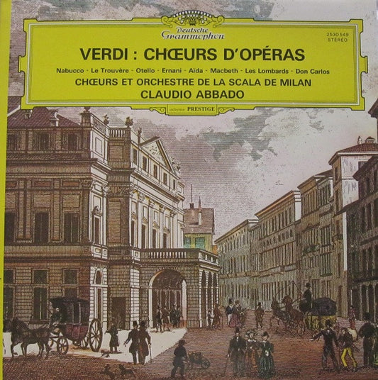 Giuseppe Verdi, Coro Del Teatro Alla Scala Et Orchestra Del Teatro Alla Scala, Claudio Abbado : Chœurs D'Opéras (LP, RE, Gat)